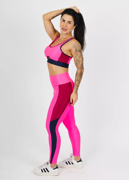 Conjunto Fio 80 Premium Anne Pink Fluor